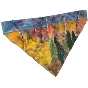XL over the collar dog bandanna with Aspen trees